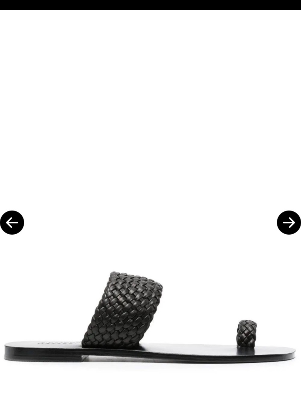 A. Emery x Matthau Carmen Flat Woven Toe Ring Sandals black 9 US 40 EU - Picture 5 of 13